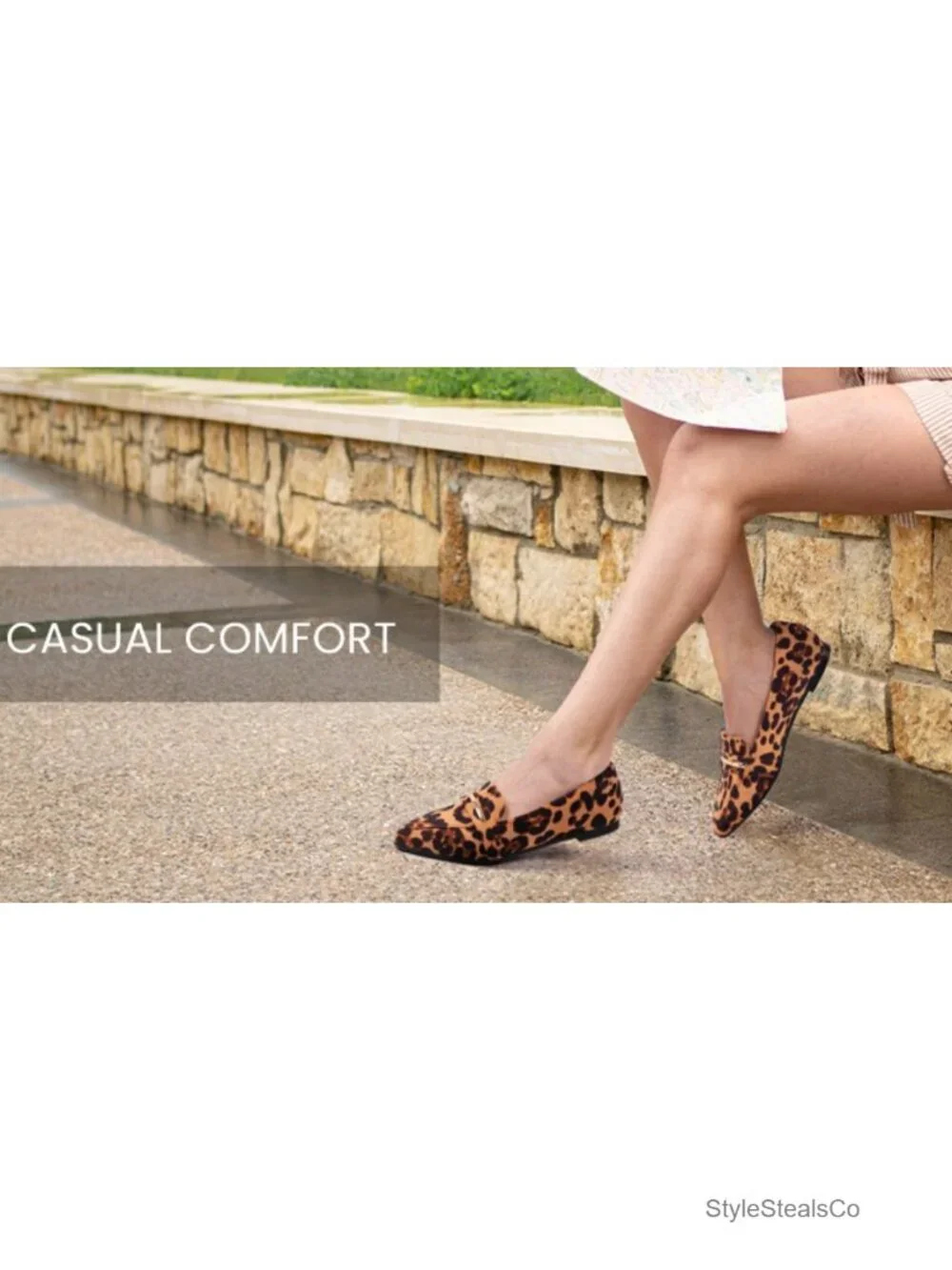 MUSSHOE Women Pointed Toe Faux Suede Loafers Gold Bit Slip On Business Casual
